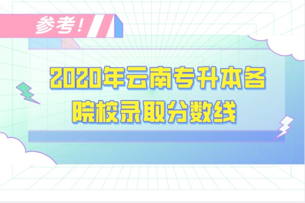 参考！2020年云南专升本各院校录取分数线