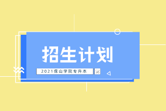 2021保山学院专升本招生计划一览表