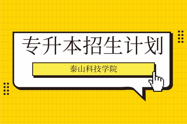 2022年泰山科技学院退役大学生士兵专升本招生计划