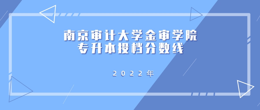 2022年南京审计大学金审学院专转本分数线（平行志愿院校（专业）投档分数线）