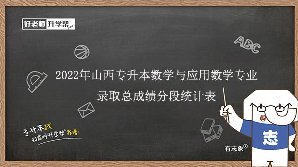 2022年山西专升本数学与应用数学专业录取总成绩分段统计表发布！