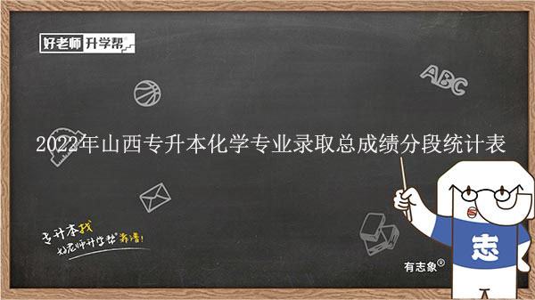 2022年山西专升本化学专业录取总成绩分段统计表发布！