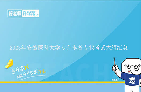 2023年安徽醫(yī)科大學(xué)專升本各專業(yè)考試大綱匯總