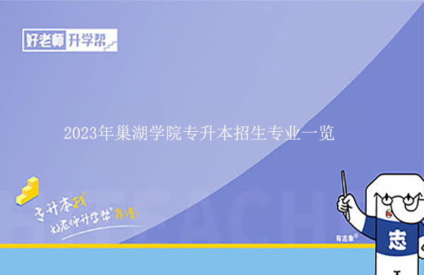 2023年巢湖學(xué)院專升本招生專業(yè)一覽