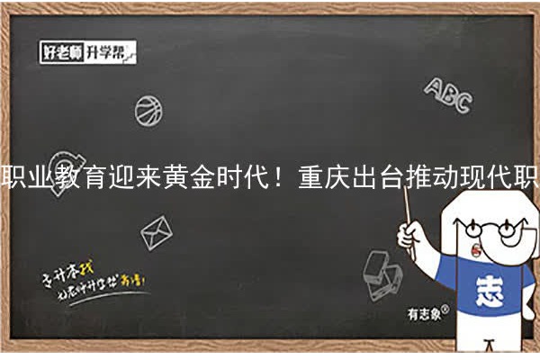 职业教育迎来黄金时代！重庆出台推动现代职业教育高质量发展措施