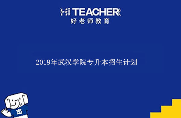 2019年武汉学院专升本招生计划表一览