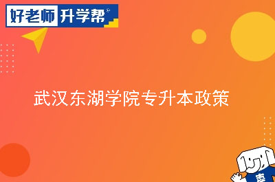 武汉东湖学院专升本政策