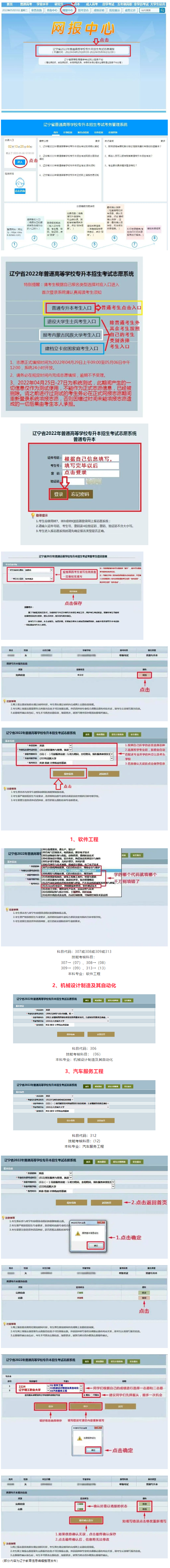 2022专升本报考辽宁理工职业大学考生填报志愿流程图