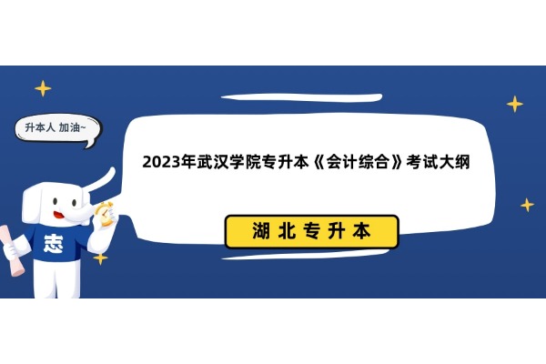 2023年武汉学院专升本《会计综合》考试大纲