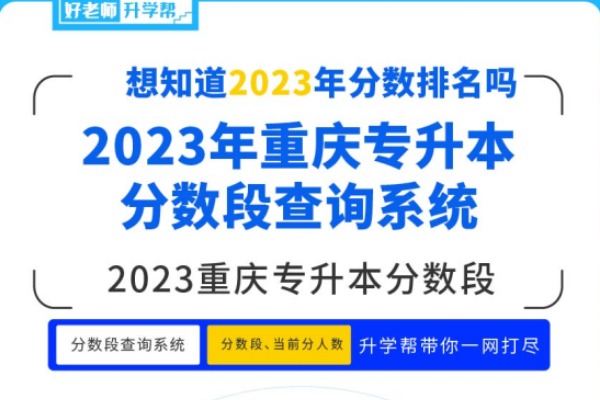 2023年重庆市专升本建档立卡计算机类考试成绩分数段表公布！