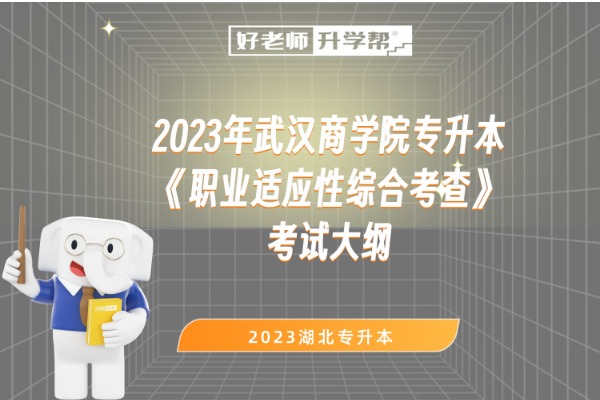 ​2023年武汉商学院专升本《职业适应性综合考查》考试大纲