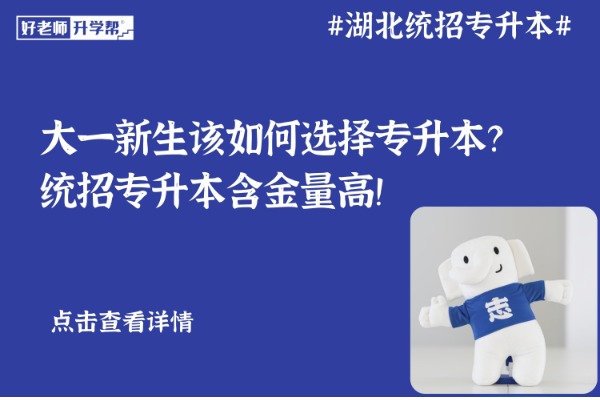 大一新生该如何选择专升本？统招专升本含金量高！