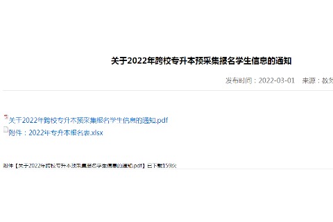 四川艺术职业学院关于2022年跨校专升本预采集报名学生信息的通知