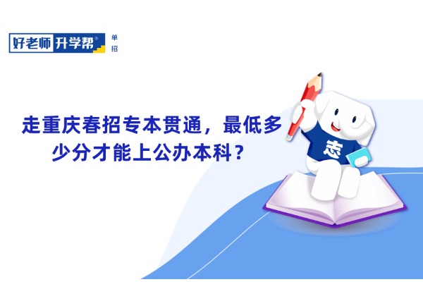 走重庆春招专本贯通，最低多少分才能上公办本科？