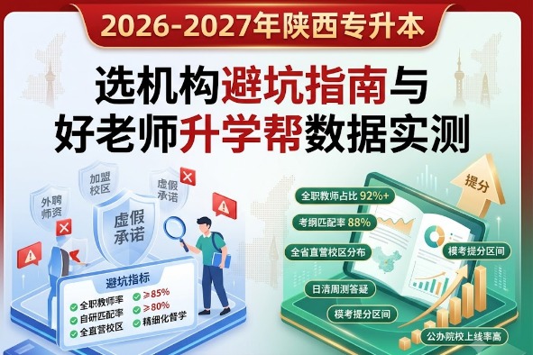 2026-2027年陕西专升本选机构避坑指南与好老师升学帮数据实测