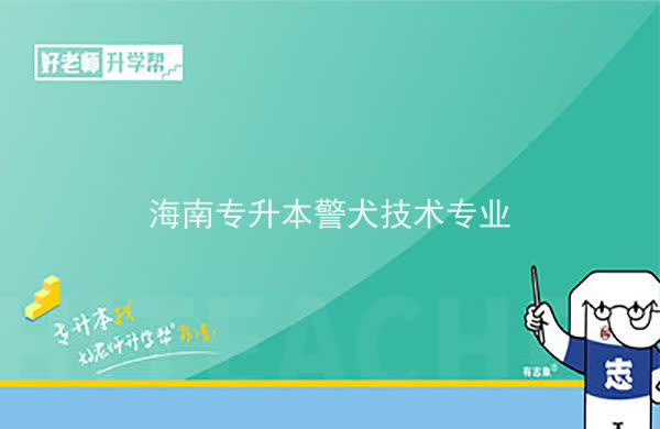 2022年海南专升本警犬技术专业报考本科院校及专业对照表一览