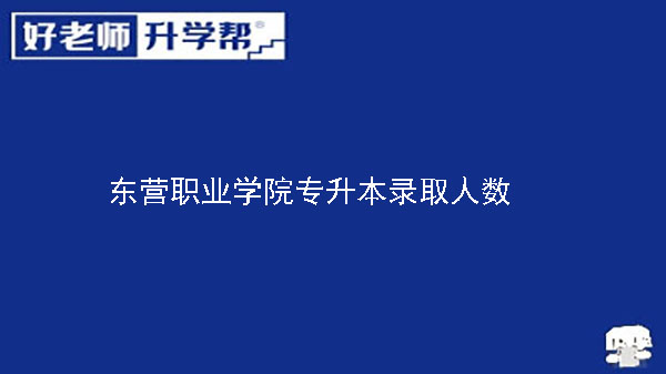 2019年東營職業(yè)學(xué)院教師教育學(xué)院專升本錄取人數(shù)