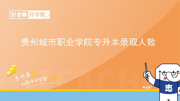 2022年贵州城市职业学院专升本录取人数